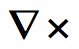 the curl symbol