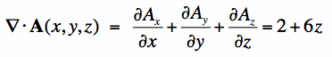 divergence evaluated with calculus